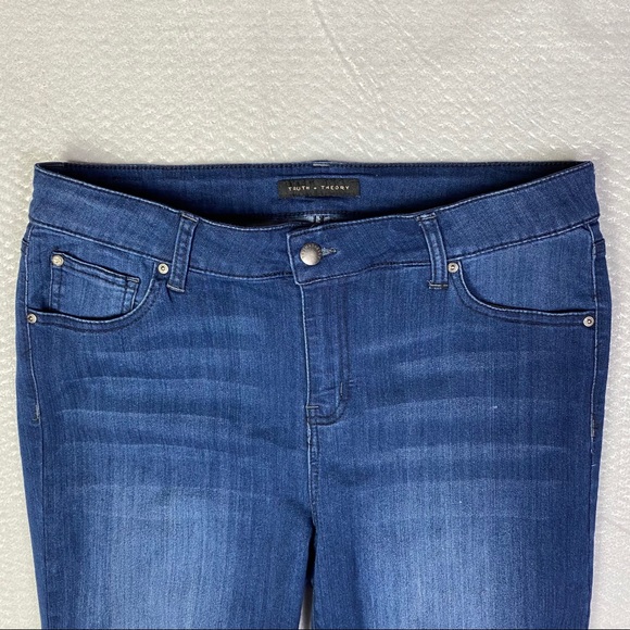 Truth & Theory Dark Wash Denim Stretchy Skinny Leg - Picture 3 of 9